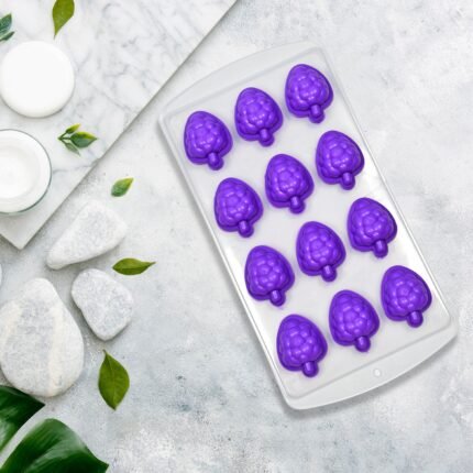 Silicone Mold Ice Cube Tray Sweet Multi Type Ice Tray Ice Cube Trays Multi Fruit Shape Ice Tray (1 Pc)