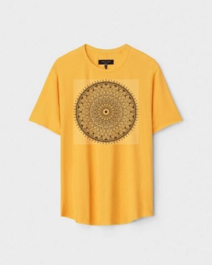 Unisex Designer Premium Quality Printed T-Shirt For Boys And Girls :: Cloth type : Cotton - Colour :: Yellow