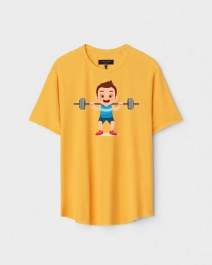 Unisex Designer Premium Quality Printed T-Shirt For Boys And Girls :: Cloth type : Cotton - Colour :: Yellow