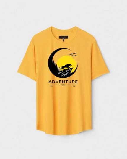 Unisex Designer Premium Quality Printed T-Shirt For Boys And Girls :: Cloth type : Cotton - Colour :: Yellow
